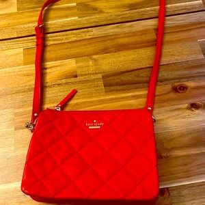 Brand new red quilted Kate Spade purse